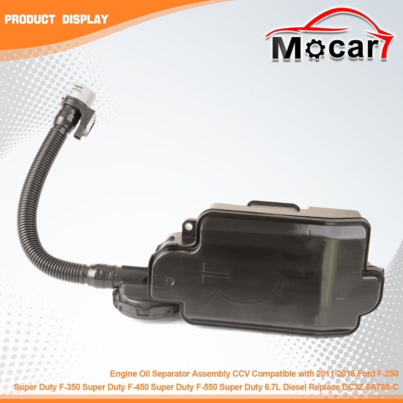 Mocar7 Powerstroke Diesel PCV CCV Oil Separator Assembly Compatible with 2011-2016 Ford F-250 F-350 F-450 F-550 Super Duty 6.7L Diesel Replace DC3Z-6A785-C - Image 3